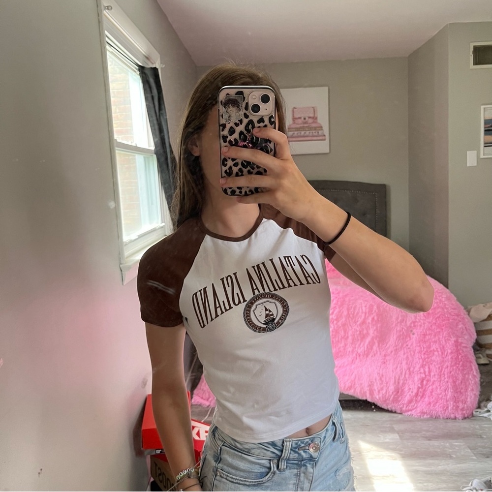 brand new hollister catalina island crop top